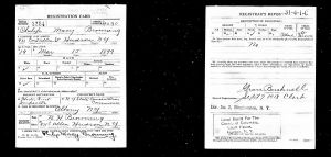 browning, p.m. wwI draft registration card