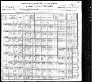 Dunbar, Clarence, 1900, Census, USA, Prairie City, McDonough, Illinois