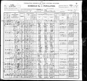 Gove, Miriam, 1900, Census, USA, Salt Lake City Ward 1, Salt Lake, Utah