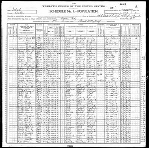 Devine, Amelia Emma, 1900, Census, USA, Ogden City, Weber Co., Utah