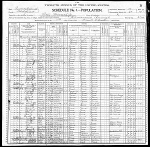 Census 1900 Curwensville, Clearfield, Pennsylvania Year: 1900; Census Place: Curwensville, Clearfield, Pennsylvania; Page: 15; Enumeration District: 0069; FHL microfilm: 1241396