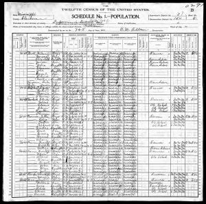 Census 1900 Beat 1, Claiborne, Mississippi Year: 1900; Census Place: Beat 1, Claiborne, Mississippi; Page: 5; Enumeration District: 0154; FHL microfilm: 1240804