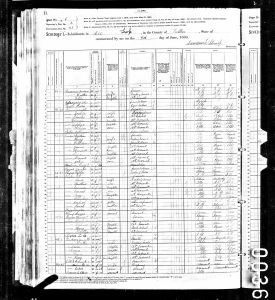 Dunbar, Oscar F., 1880, Census, USA, Lee, Fulton, Illinois, USA