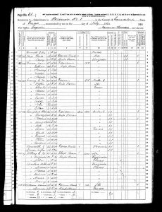 Brown, Samuel, 1870, Census, USA, Guadalupe, Texas