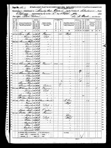 Census 1870 Brandywine, Claiborne, Mississippi, USA Year: 1870; Census Place: Brandy Wine, Claiborne, Mississippi; Roll: M593_726; Page: 550A; Family History Library Film: 552225