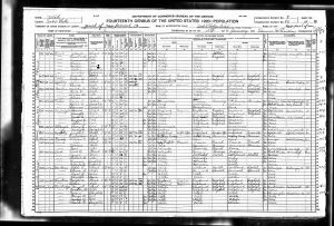 Census USA 1920 Year: 1920; Census Place: Salt Lake City Ward 1