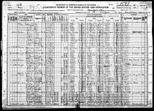 Census 1920 Bountiful, Davis, Utah Roll: T625_1862; Page: 10A