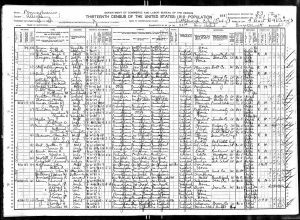 Chambers, Will G., 1910, Census, USA, Pittsburgh Ward 4, Allegheny, Pennsylvania