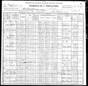 Cutter, Edward Ahern, 1900, Census, USA, Ward 3, Fresno, Fresno, California