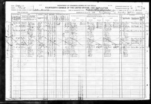 Smith, William Jasper, 1920, Census, USA, Fullerton, Orange, California