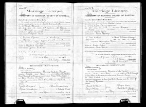 Devine, Edward and Tillie Siebert Marriage Certificate