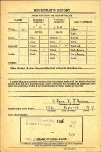 Manheim, Erwin WW2 Registration (back)