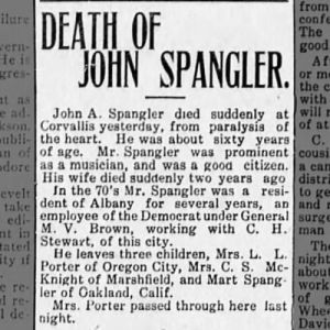 Spangler, John - Obituary - Albany-Democrat