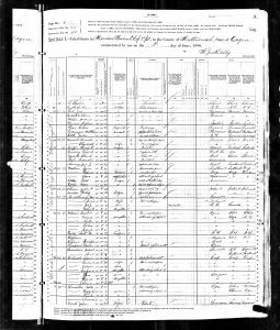 Knox, Caroline, 1880, Census, USA, Portland, Multnomah, Oregon