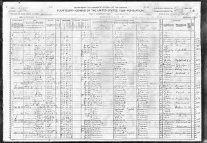 Renison, Pelleg Lea, 1920, Census, USA, Amarillo, Potter, Texas