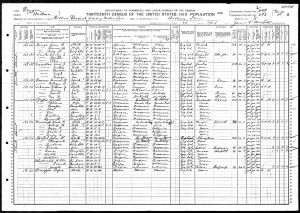 Bridges, Rufus, 1910, Census, USA, Wallowa, Wallowa, Oregon