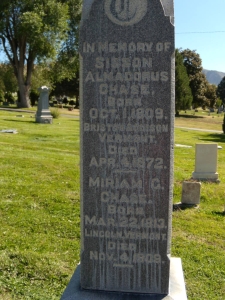 Chase, Miriam Gove Headstone