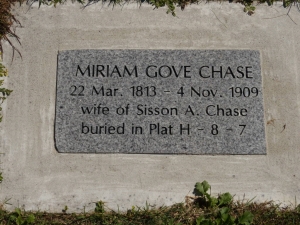 Chase, Miriam Gove Plaque