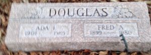 Douglas, Fred A and Ada Ione Luper Headstone