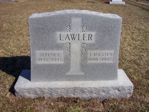 Lawler, Gus and Teresa - headstone